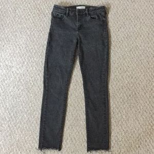 PACSUN mid rise skinny black/gray skinny jeans,